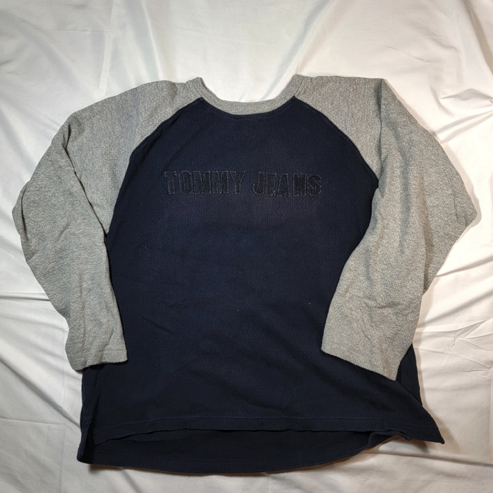 90s Vintage Tommy Jeans Men's Large Long Sleeve Shirt